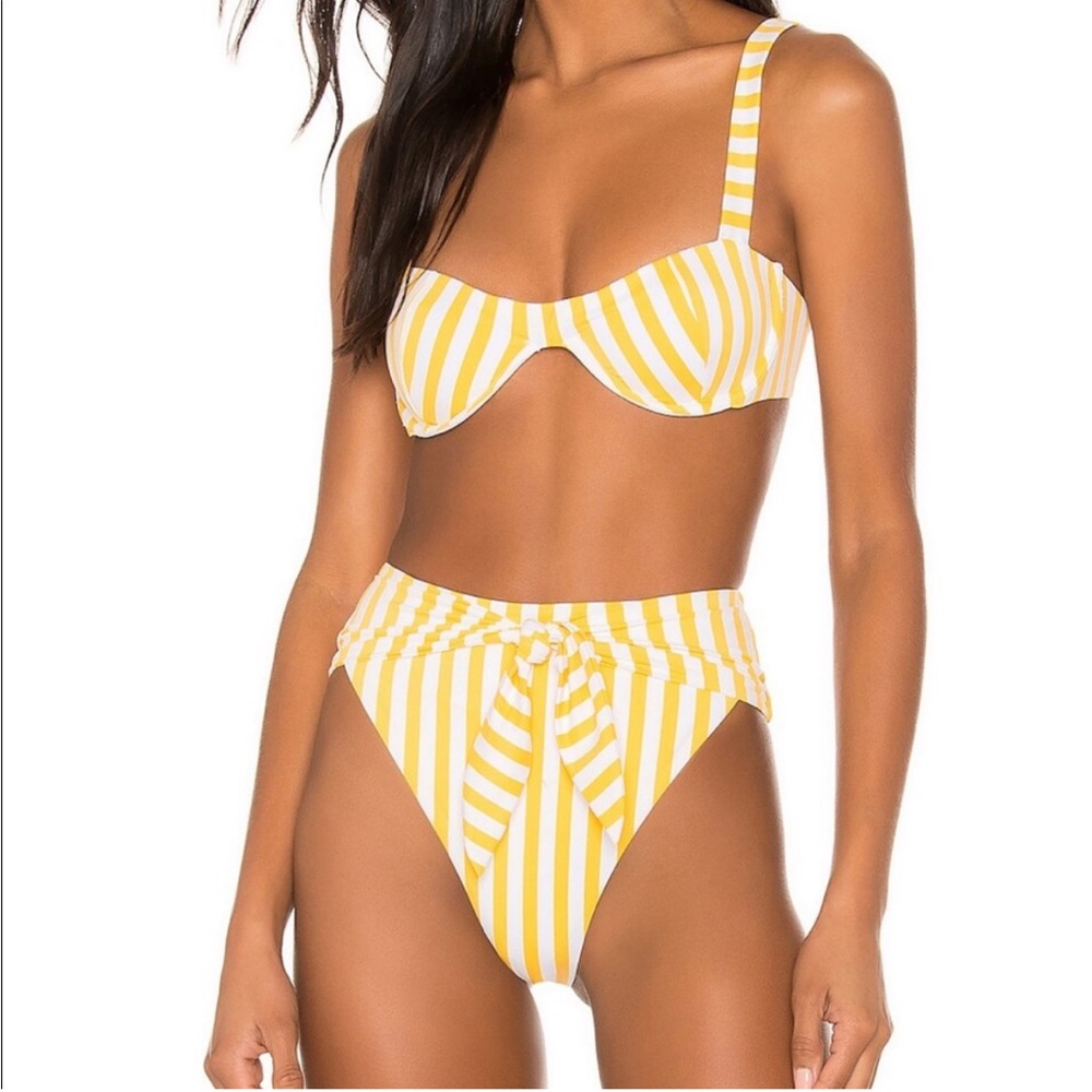 WeWoreWhat x Onia cabana stripe in citrus